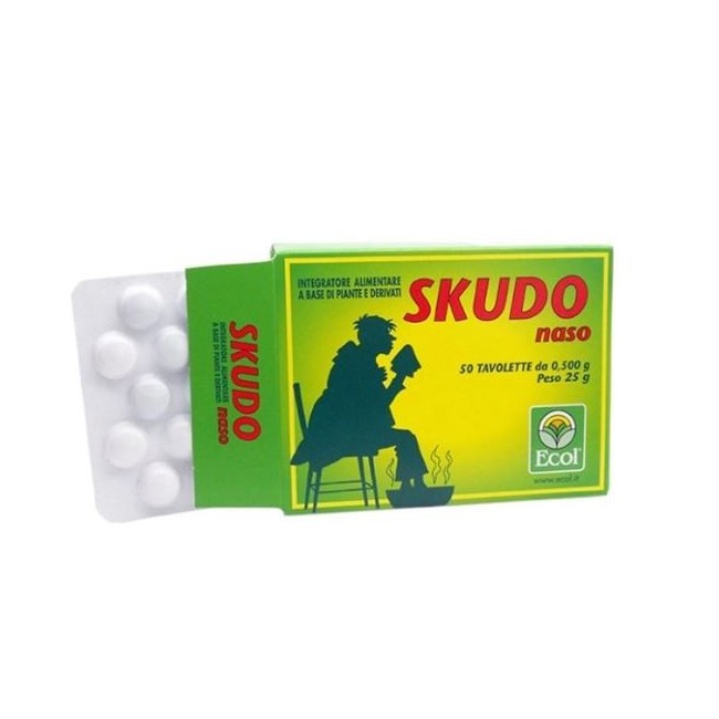 Ecol Skudo Naso 50 Tavolette per il raffreddore Ecol Skudo Naso 50 Tavolette per il raffreddore
