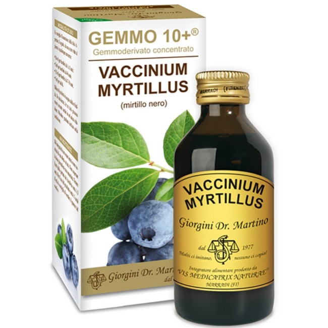 Gemmo 10+ Mirtillo Nero Liquido Analcolico 100ml Gemmo 10+ Mirtillo Nero Liquido Analcolico 100ml