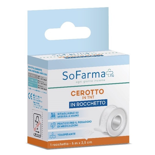 So. Farma. Morra Rocchetto Tessuto Non Tessuto Sofarmapiu' M 5x2,5 Cm So. Farma. Morra Rocchetto Tessuto Non Tessuto Sofarmapiu' M 5x2,5 Cm