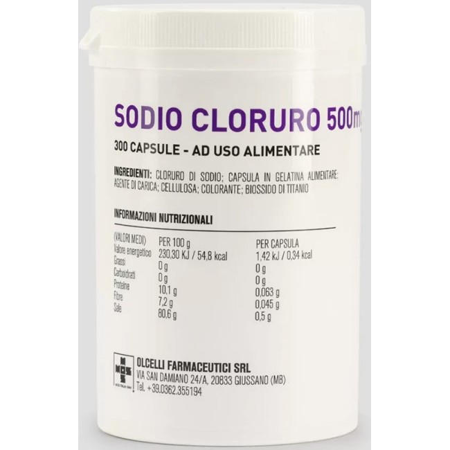 Olcelli Farmaceutici Sodio Cloruro 300 Capsule Olcelli Farmaceutici Sodio Cloruro 300 Capsule