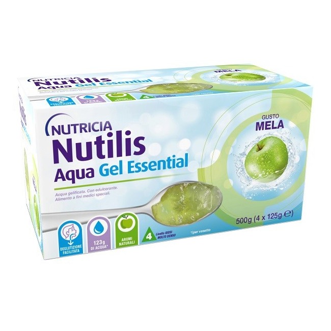 Nutilis Aqua Gel Mela 4 Pezzi Da 125 G Nutilis Aqua Gel Mela 4 Pezzi Da 125 G