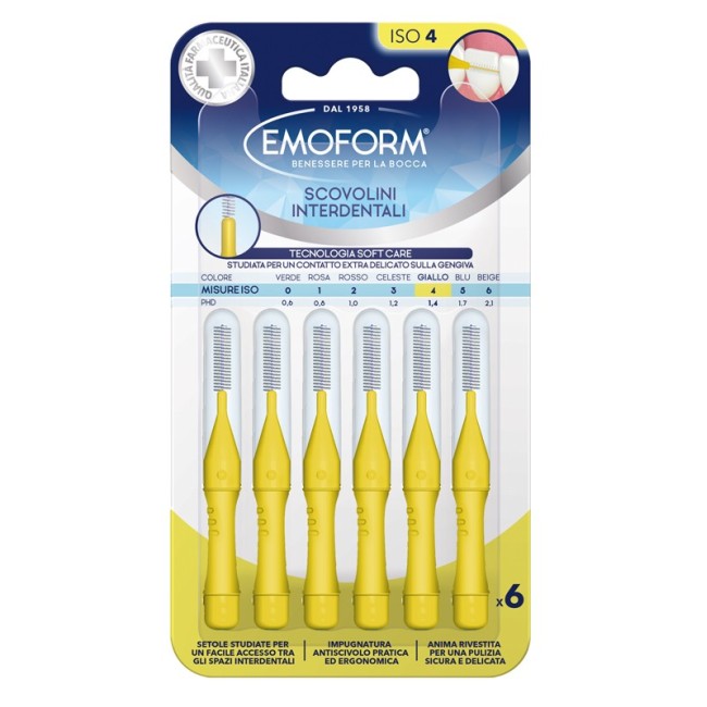 Emoform Scovolino Iso 4 Giallo 6 Pezzi Emoform Scovolino Iso 4 Giallo 6 Pezzi
