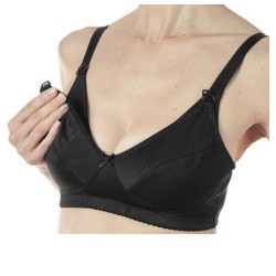 Artsana Mammy Reggiseno Microfibra Allattamento Black 5c 1 paio