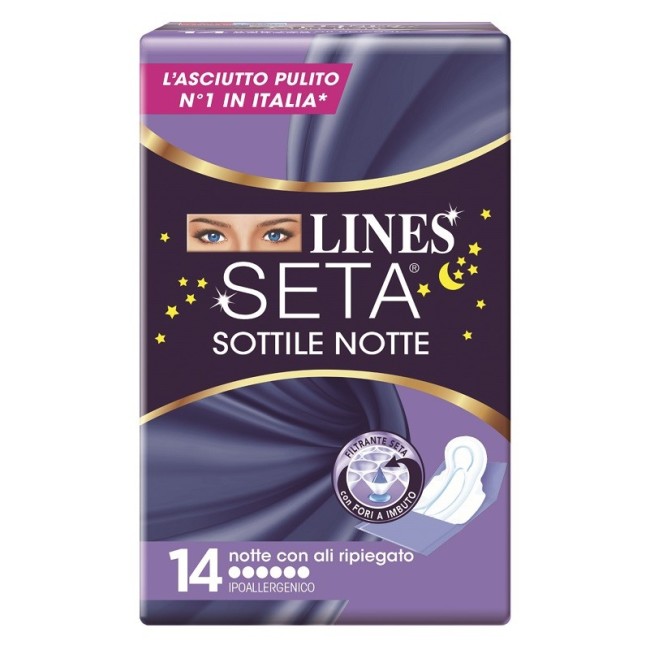 Lines Seta Sottile Notte assorbenti Con Ali Lines Seta Sottile Notte assorbenti Con Ali