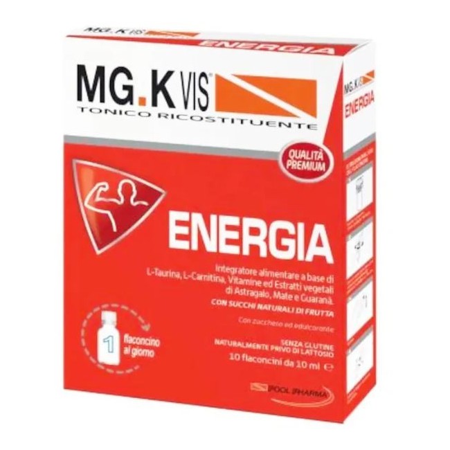 Pool Pharma Mgk Vis Tonico Ricostituente Energia 10 Flaconcini Da 10 Ml Pool Pharma Mgk Vis Tonico Ricostituente Energia 10 Flaconcini Da 10 Ml