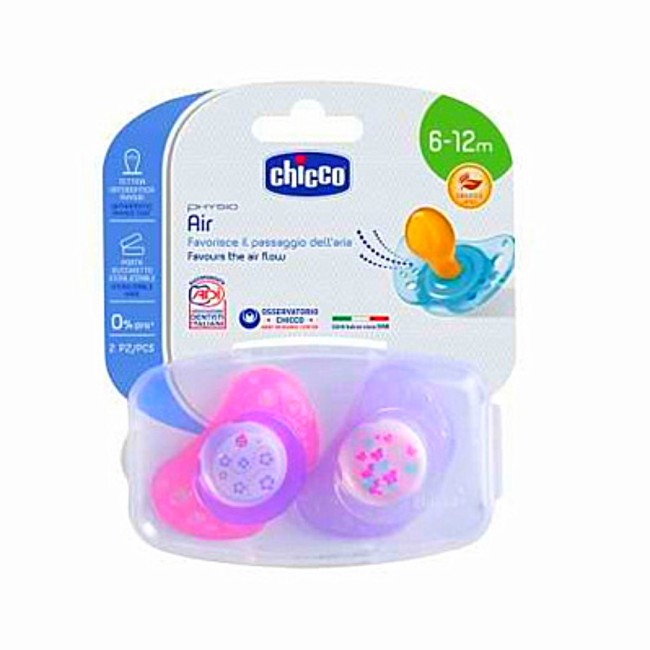 Chicco Succhietto Physio Air Caucciù Luminoso 6-12m 2 Pezzi Chicco Succhietto Physio Air Caucciù Luminoso 6-12m 2 Pezzi