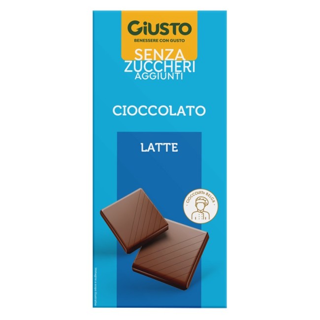 Giusto Senza Zucchero Tavoletta Cioccolato Latte  Giusto Senza Zucchero Tavoletta Cioccolato Latte