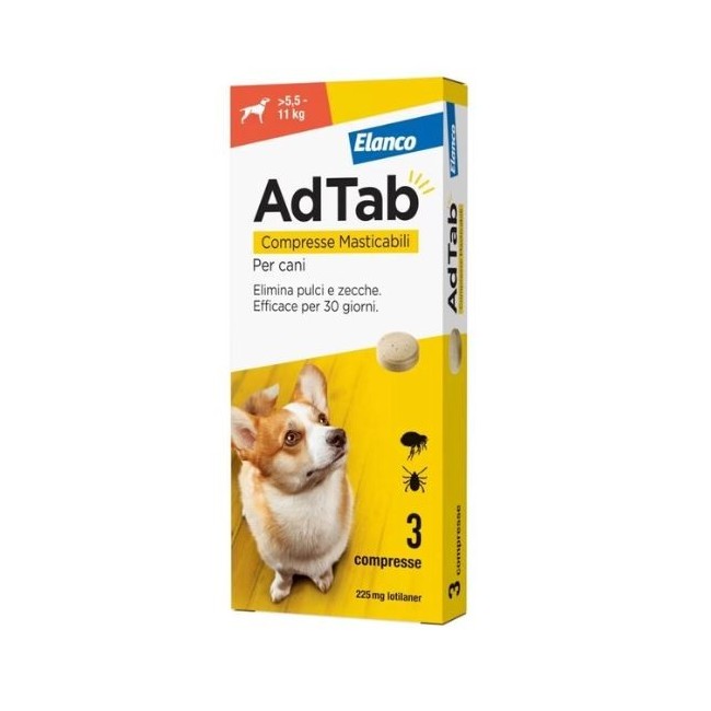 Adtab 3 compresse 225 mg cani da 5,5 a 11 kg Adtab 3 compresse 225 mg cani da 5,5 a 11 kg