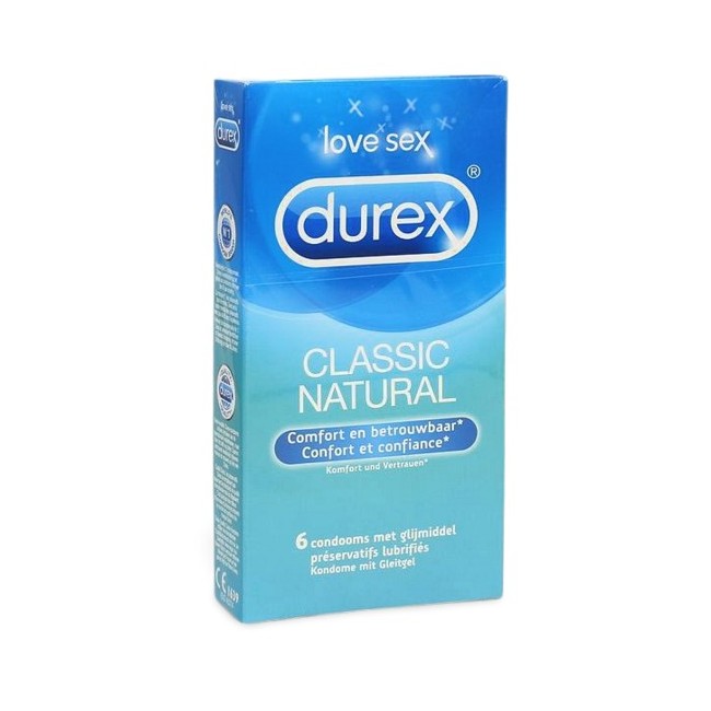 Durex classic natural preservativi 6 pezzi Durex classic natural preservativi 6 pezzi