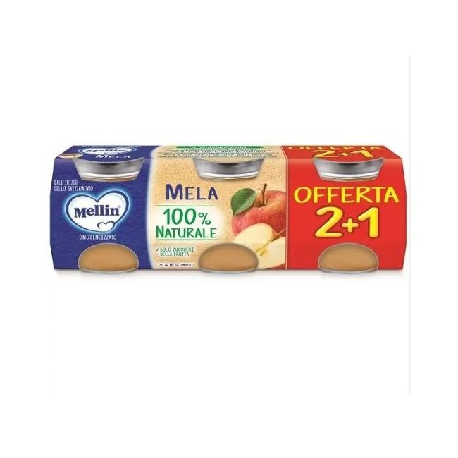 Danone Mellin Omogeneizzato Mela 3pz Da 100 G Danone Mellin Omogeneizzato Mela 3pz Da 100 G