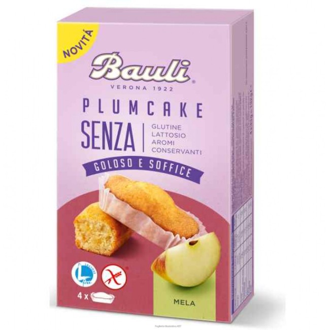 Bauli Plumcake Senza Alla Mela 4 Pezzi X 33 G Bauli Plumcake Senza Alla Mela 4 Pezzi X 33 G