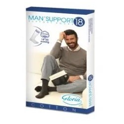 Gloria Med Man Support 18 Cotone Gambaletto 18 Nero 4