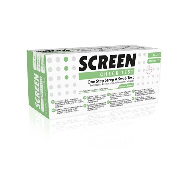 Screen Italia Test One Step Strep A Autodiagnostico Determinazione Qualitativa Antigeni Streptococco A Da Tampone Faringeo Screen Italia Test One Step Strep A Autodiagnostico Determinazione Qualitativa Antigeni Streptococco A Da Tampone Faringeo