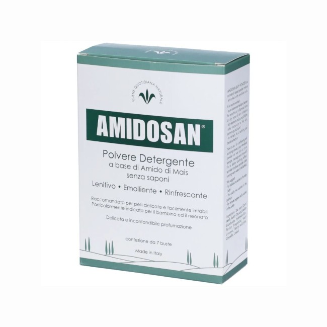Amidosan polvere detergente lenitiva emolliente rinfrescante 7 buste Amidosan polvere detergente lenitiva emolliente rinfrescante 7 buste