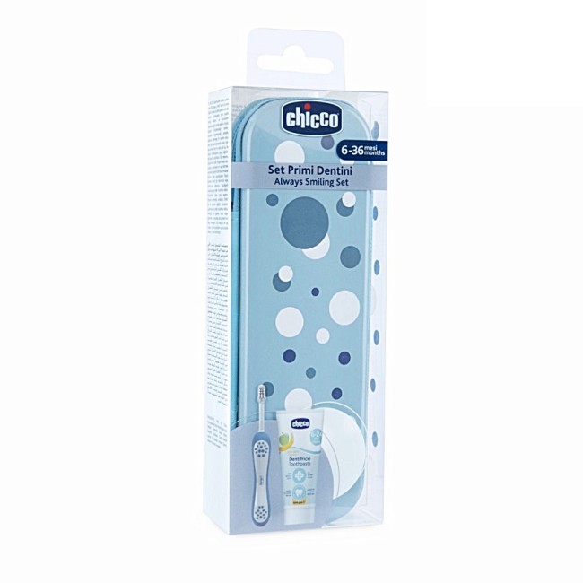 Chicco Set Dentale 6 Mesi+ Azzurro 1 pezzo Chicco Set Dentale 6 Mesi+ Azzurro 1 pezzo