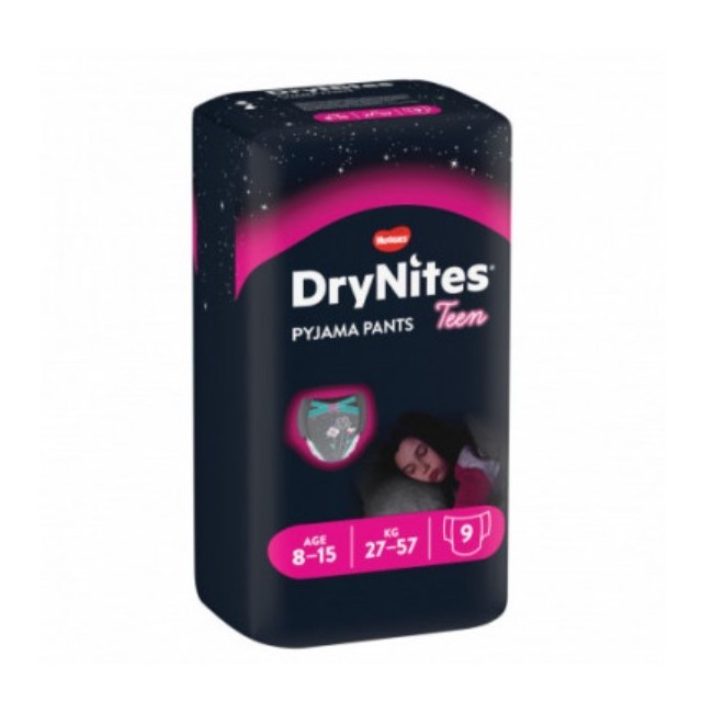 Huggies Drynites 8/15 Anni Girl L 27/57kg 9 Pezzi Huggies Drynites 8/15 Anni Girl L 27/57kg 9 Pezzi
