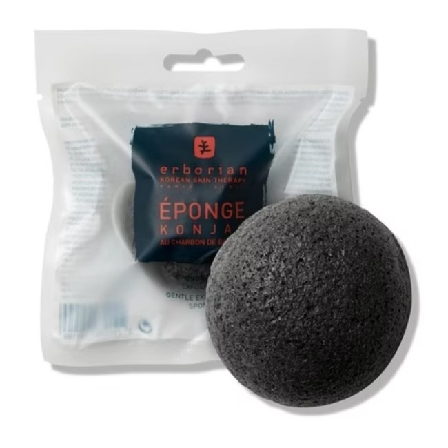 Erborian Charcoal Konjac Face Sponge spugna da bagno al carbone vegetale Erborian Charcoal Konjac Face Sponge spugna da bagno al carbone vegetale