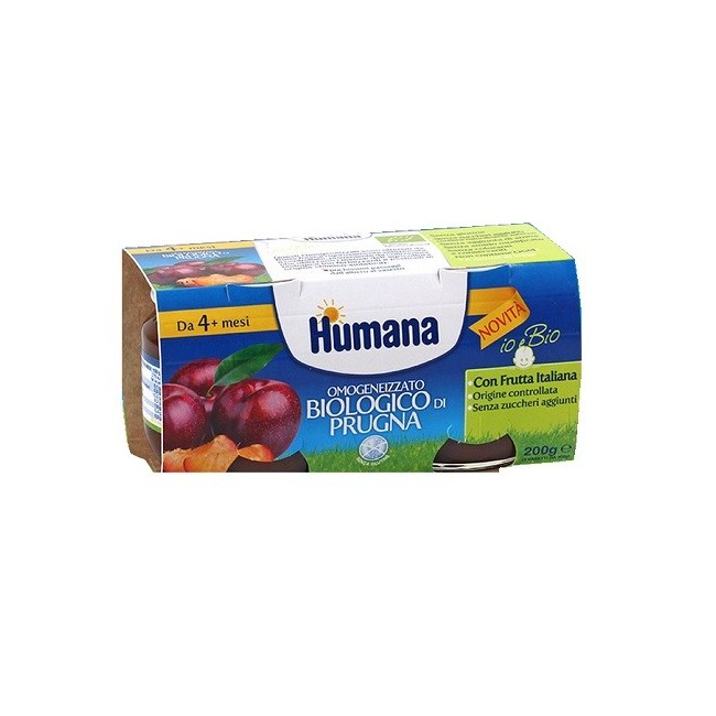 Humana Omogeneizzato Biologico Gusto Prugna 2 X80 Gr Humana Omogeneizzato Biologico Gusto Prugna 2 X80 Gr