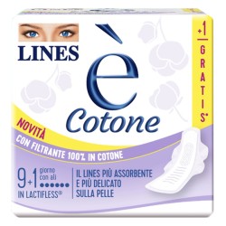 Fater Lines E' Cotone Ali Assorbente Esterno 9 + 1 assorbenti