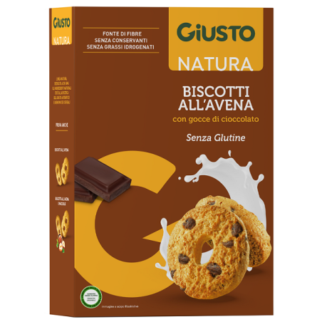 Giusto Senza Glutine Biscotti Avena Gocce Cioccolato