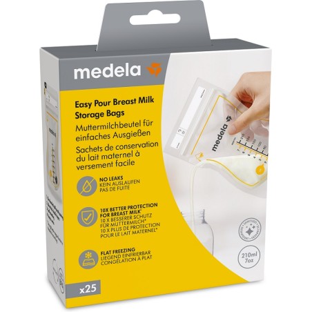 Medela Easy Pour Sacca Conservazione Latte Materno 25 Pezzi Medela Easy Pour Sacca Conservazione Latte Materno 25 Pezzi