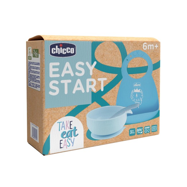 Chicco Set Pappa Silicone 6m+ Chicco Set Pappa Silicone 6m+