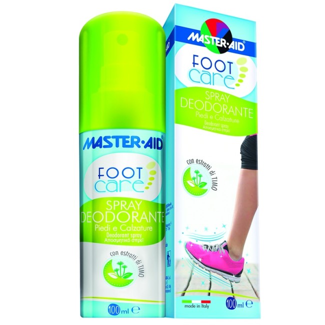 Master-aid spray deodorante per i piedi e scarpe 100ml