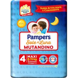 Pampers Sole Luna Mutandina Maxi 15 Pezzi