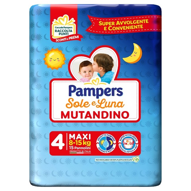 Pampers Sole Luna Mutandina Maxi 15 Pezzi