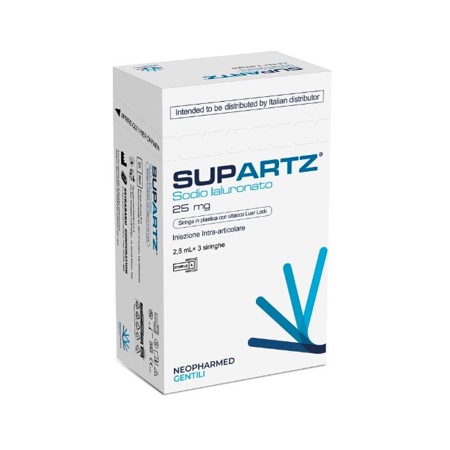 Supartz siringa di acido ialuronico 10mg 2,5 ml 3 pezzi