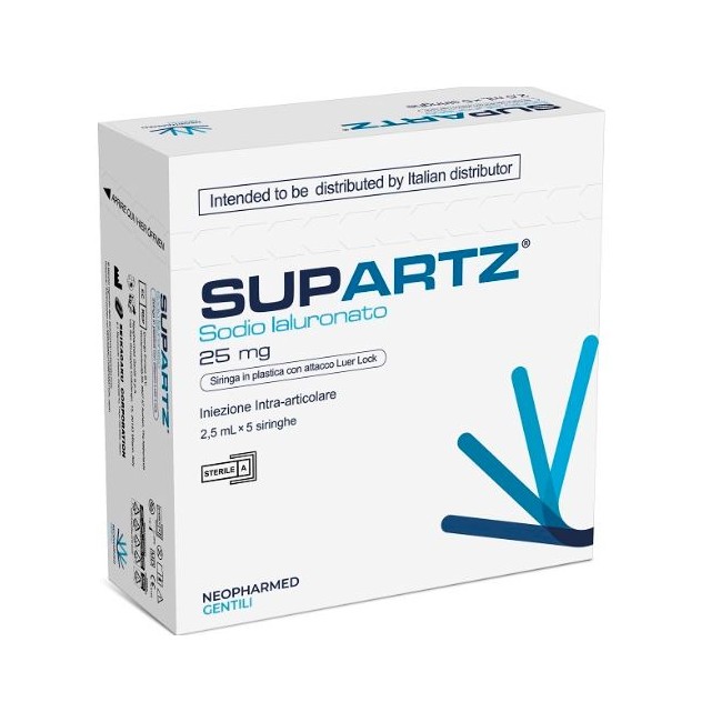 Supartz Siringa Intra-articolare di acido ialuronico 2,5 ml 5 Pezzi