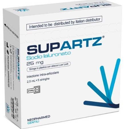 Supartz Siringa Intra-articolare di acido ialuronico 2,5 ml 5 Pezzi