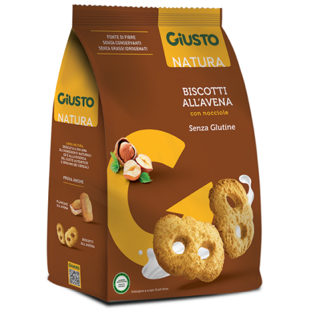 Giusto Senza Glutine Biscotti Avena Con Nocciole