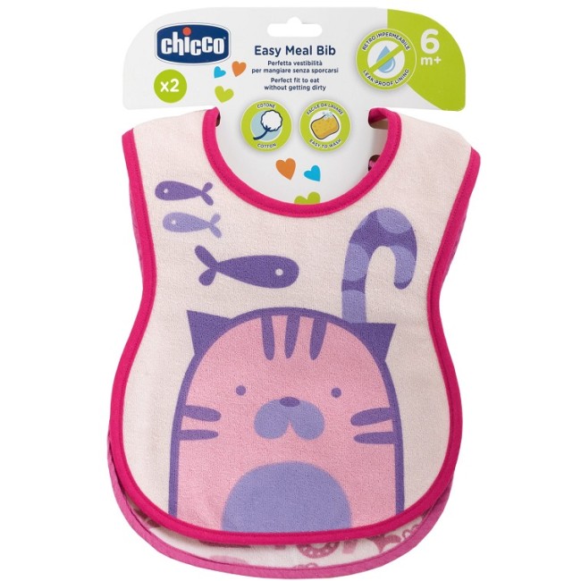 Chicco Bavagline 6m+ Rosa confezione 2 Pezzi