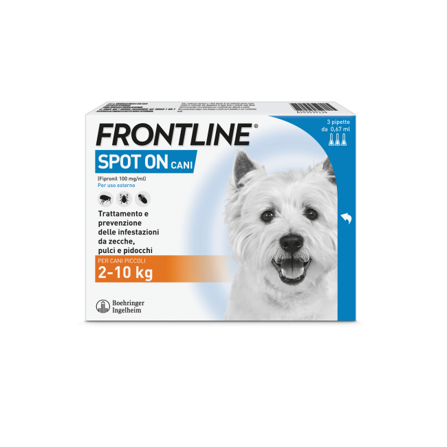 Boehringer Frontline Spot-on Cani 2-10 kg 3 pipette Boehringer Frontline Spot-on Cani 2-10 kg 3 pipette