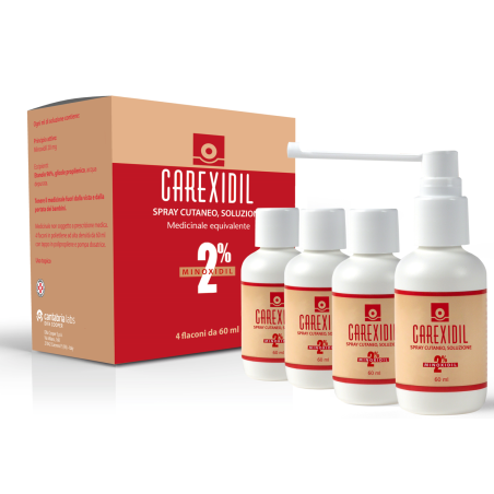 Carexidil 2% Spray Cutaneo 4 flaconi 60 ml