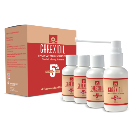 Carexidil 5% Spray Cutaneo 4 flaconi 60ml