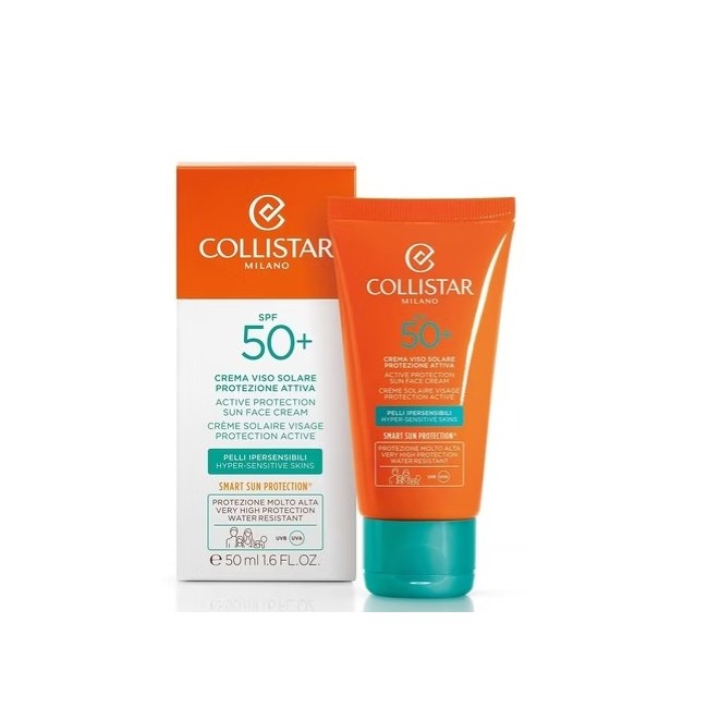 Collistar Crema Viso Solare Protezione Attiva Spf 50+ 50ml Collistar Crema Viso Solare Protezione Attiva Spf 50+ 50ml