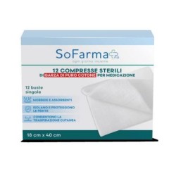 Compressa In Cotone Sofarmapiu' 18x40 Cm 12 Pezzi