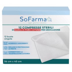 Morra Compressa In Cotone Sofarmapiu' 36x40 Cm 12 Pezzi