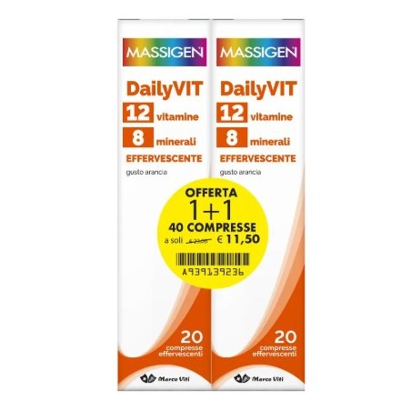 Massigen Dailyvit+ 20 Compresse Effervescenti + 20