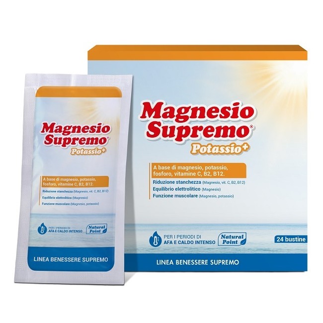 Natural Point Magnesio Supremo Potassio+ integratore 24 Bustine