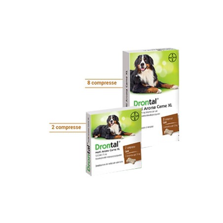 Drontal Multi Aroma Carne Xl 525/504/175 Mg 8 Compresse