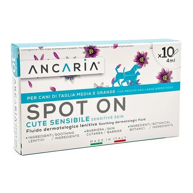 ANCARIA SPOT-ON CANI TAGLIA MEDIO GRANDE 10 PIPETTE X 4ML ANCARIA SPOT-ON CANI TAGLIA MEDIO GRANDE 10 PIPETTE X 4ML