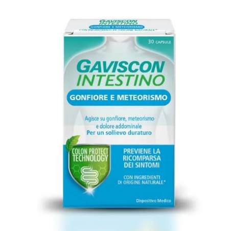 Reckitt Benckiser Gaviscon Intestino Gonfiore e Meteorismo 30 Capsule