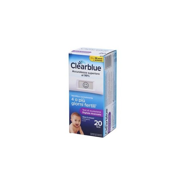 Test Di Ovulazione Clearblue Base 20 Pezzi Test Di Ovulazione Clearblue Base 20 Pezzi