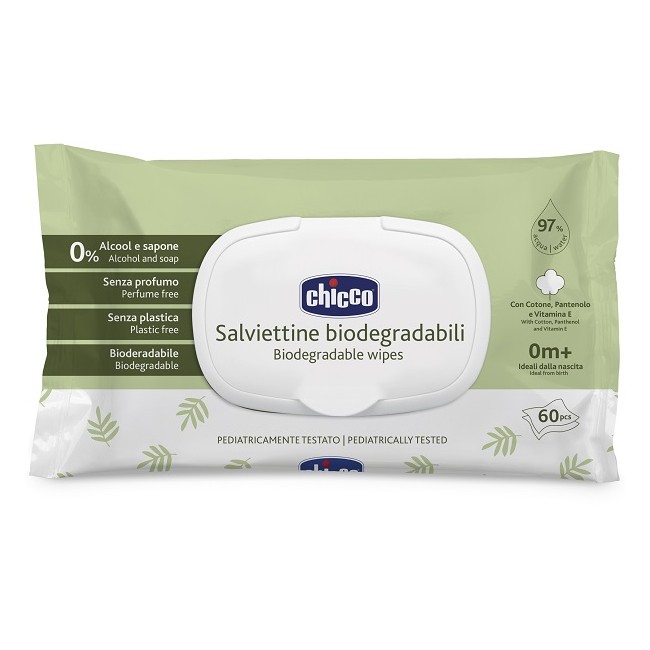 Chicco Salviette Bio 60 Pezzi Placca