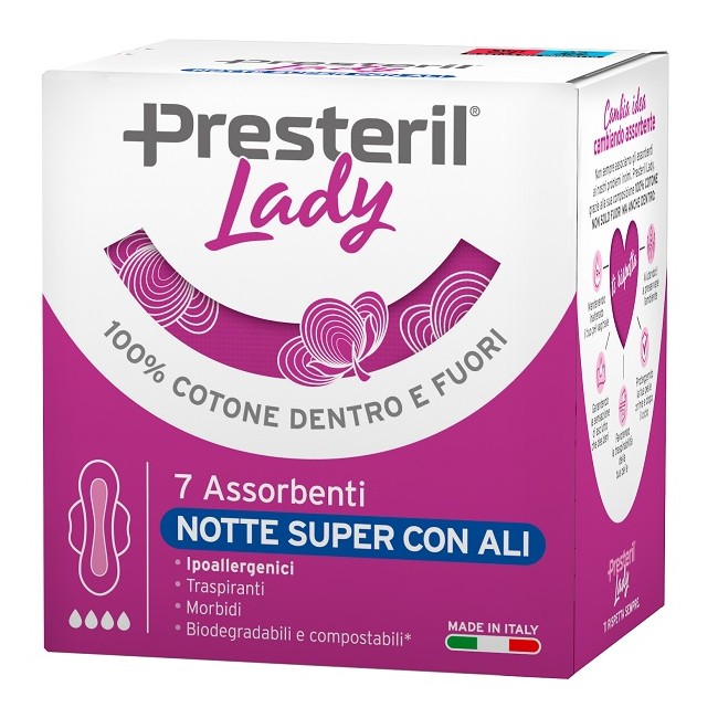 Corman Presteril Lady Assorbenti Notte Super Ali