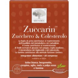 New Nordic Zuccarin Zucchero & Colesterolo integratore 60 Compresse