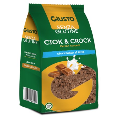 Giusto Senza Glutine Ciok&crock Cereali Cioccolato Al Latte 125 Grammi